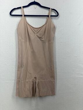 Spanx Plus Size On Core Mid-Thigh Bodysuit PS1715 2X Sculpt Nude